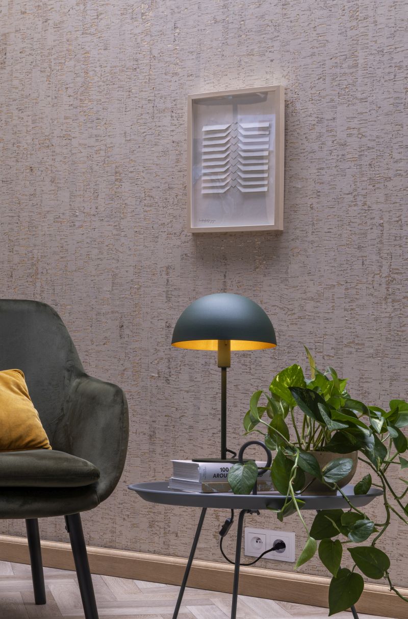 Lucide SIEMON - Stolná lampa - Ø 25 cm - 1xE14 - Zelená